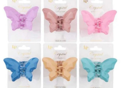 Butterfly hair claw clips