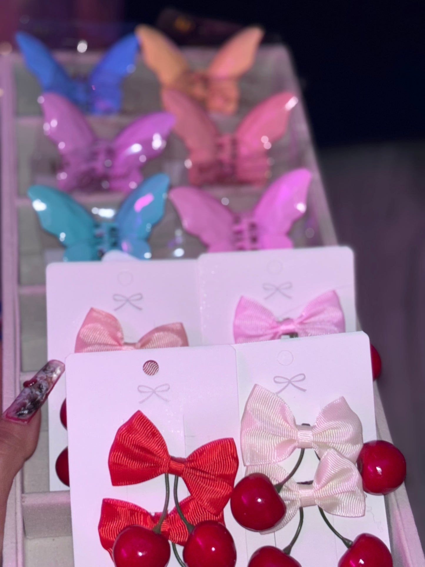 Butterfly hair claw clips