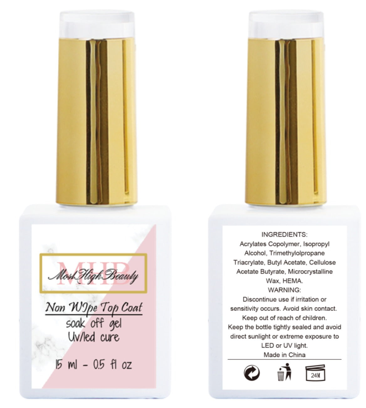 Glossy nonwipe Top coat